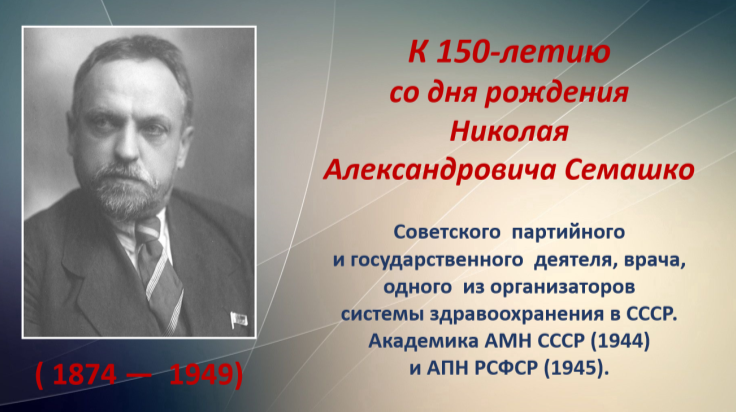 Мероприятия посвященные ко Дню рождения академика Н.А.Семашко.