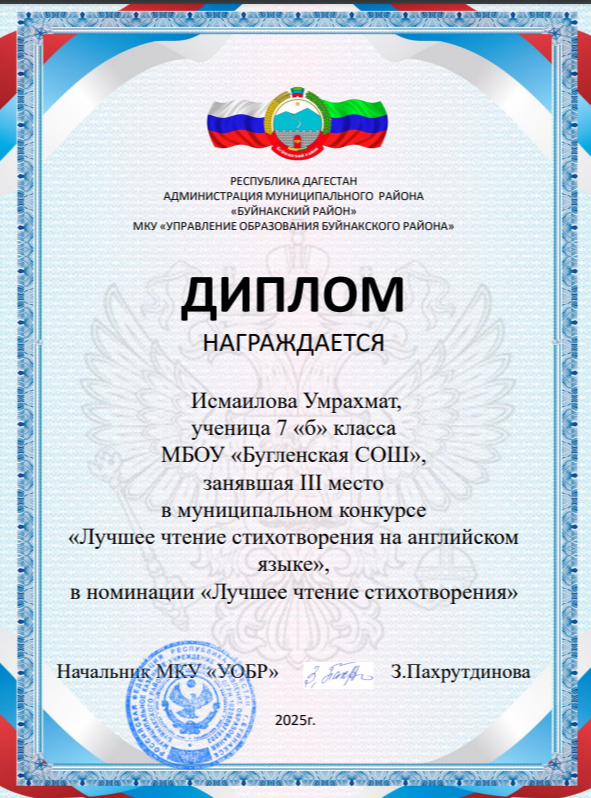 Муниципальный конкурс &amp;quot;Лучшее чтение стихотворения на английском языке&amp;quot;..